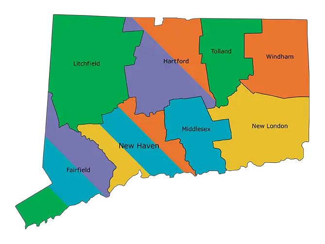 Connecticut Map Illustration