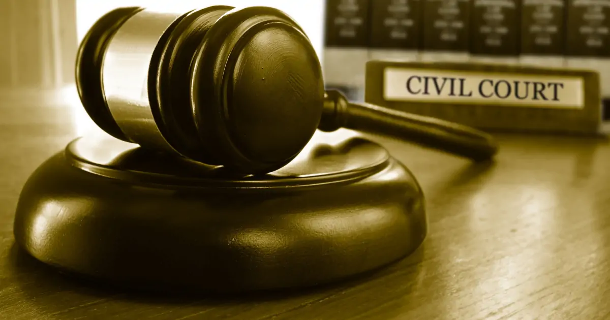 civil court gavel on a desk
