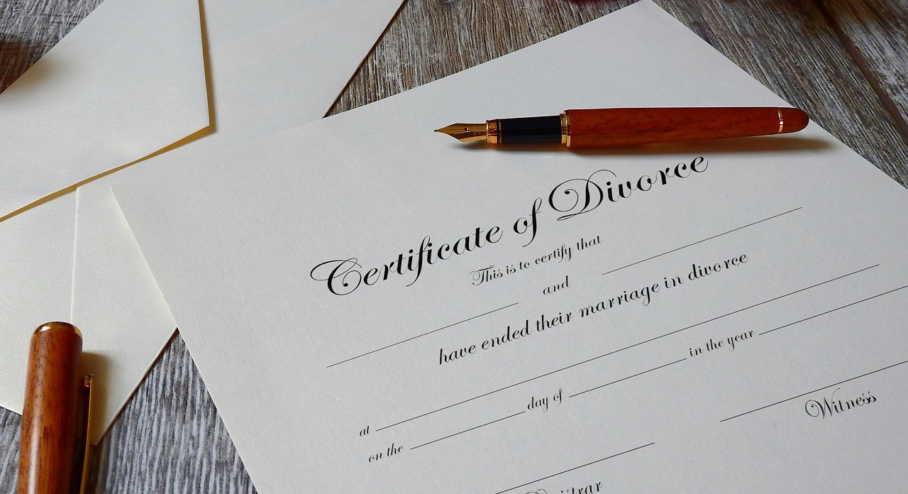 A divorce certificate
