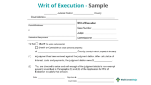 What is a Writ of Execution?